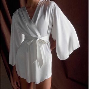 Sterling Satin Bridal Robe
